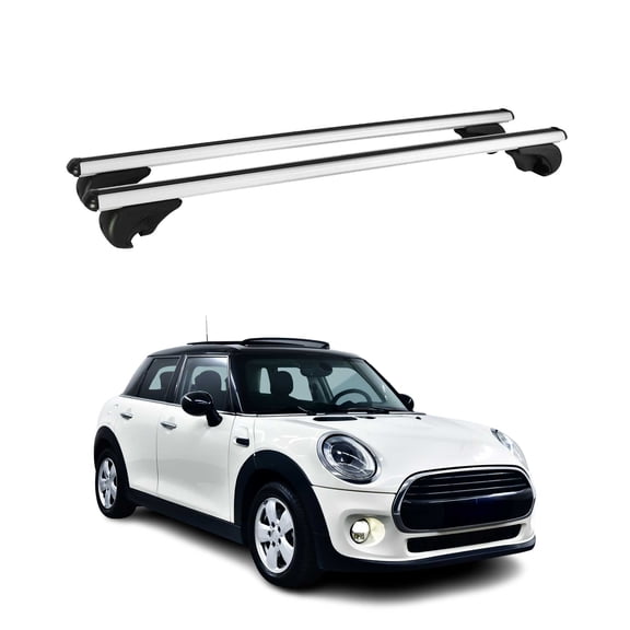 OMAC Lockable Roof Rack Cross Bars Luggage Carrier for Mini Cooper 2008-2014 Gray
