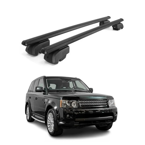 Lockable Roof Racks Cross Bars for Land Rover Range Rover Sport 2006-2009 Black