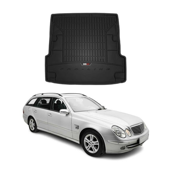 OMAC Premium Cargo Mats Liner for Mercedes E Class S211 Wagon 2004-2009 Black