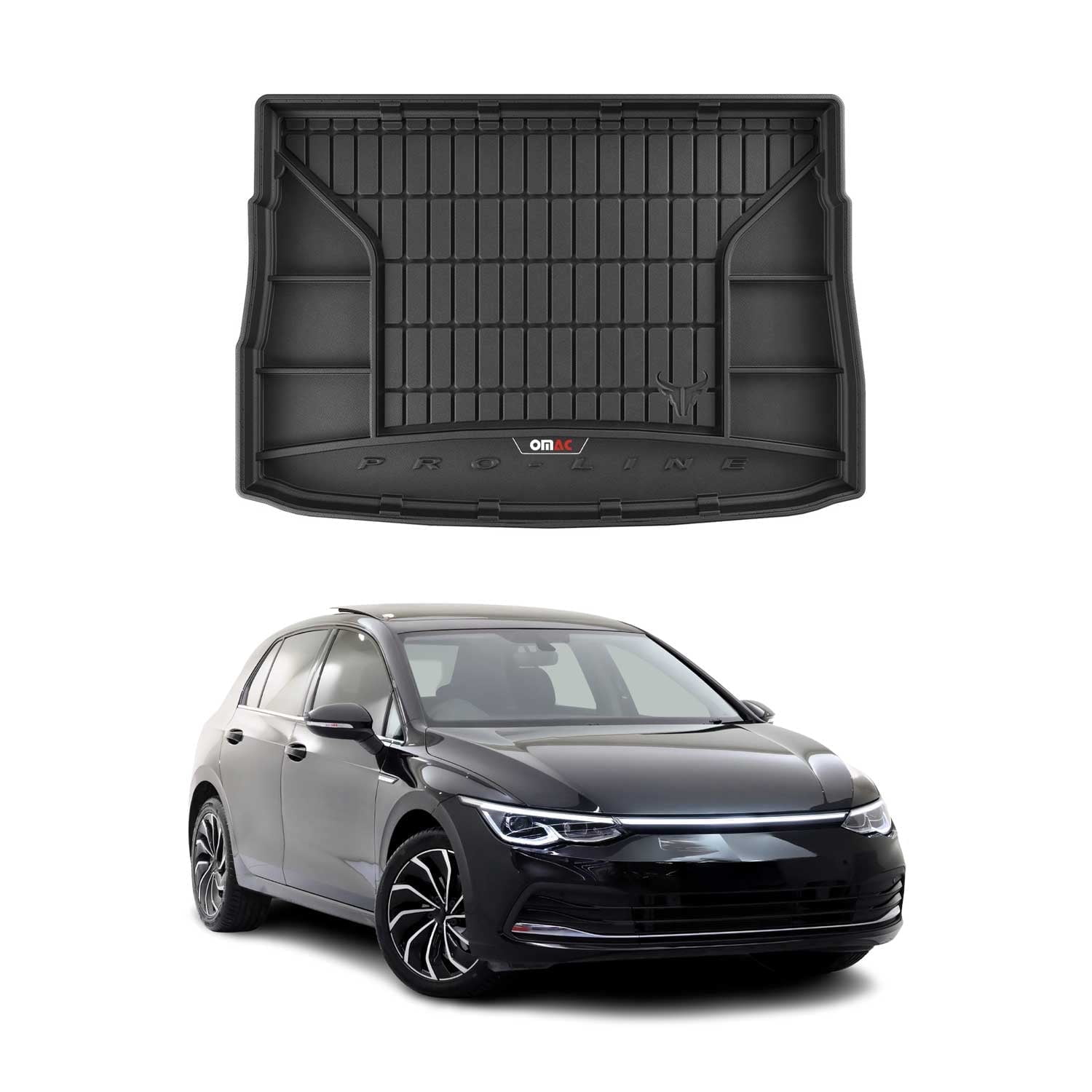 Mk8 R Mat OMAC Premium Cargo Mats Liner for VW Golf R Mk8 2022-2024 Upper Trunk ...