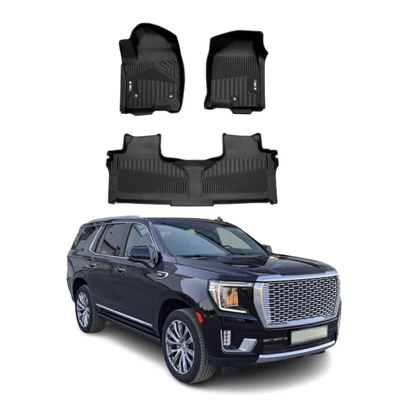 OMAC Premium Floor Mats Liner fits GMC Yukon XL 2021-2026 Black All-Weather 3Pcs