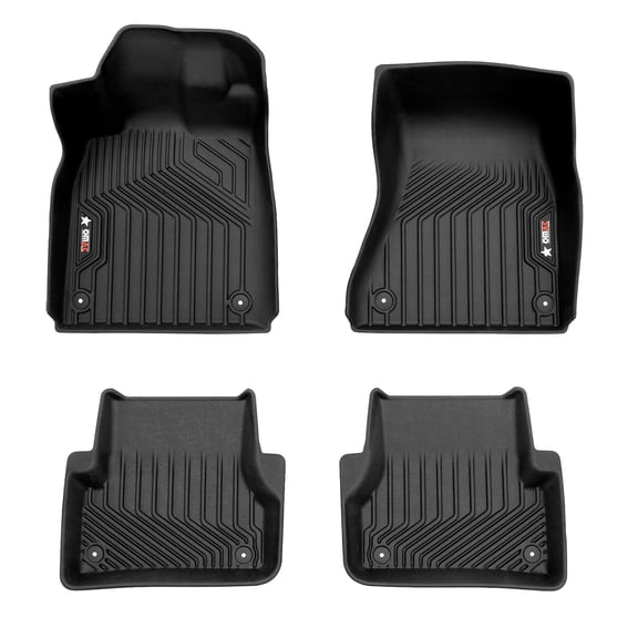OMAC Heavy Duty Waterproof Eco-Friendly Floor Mats for Audi A6 A7 S6 2012-2018 Black 4 Pieces