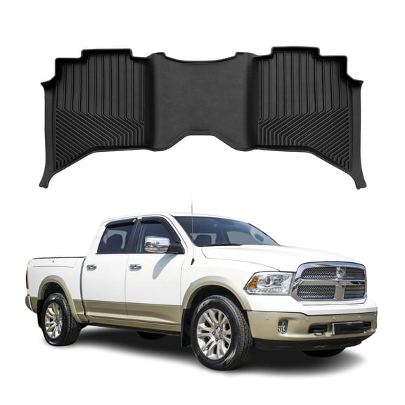 OMAC Premium Floor Mats Liners for RAM 1500 2013-2018 Crew Cab Rear 1Pc
