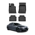 thumbnail image 1 of 2017-2026 Alfa Romeo Giulia RWD Premium Floor Mats Liners Full Set All Weather Heavy Duty Black, 1 of 12