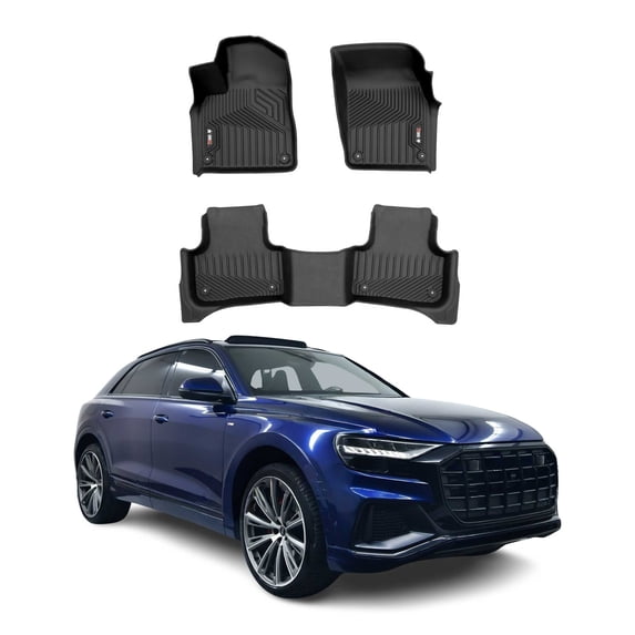 OMAC Premium Floor Mats for Audi Q7 Q8 SQ7 SQ8 2017-2026 Heavy Duty Black