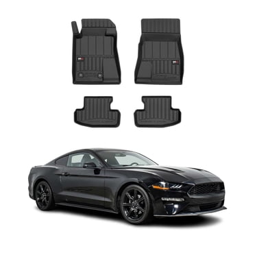 OEDRO 3D Floor Liners For Ford Mustang 2015-2021 – Full Set Waterproof TPE Mats (4 Pieces)