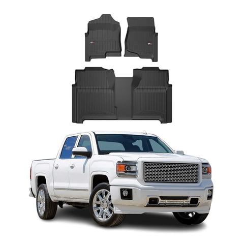 OMAC Premium Floor Mats for GMC Sierra Denali 1500/2500/3500 HD Crew Cab 14-19
