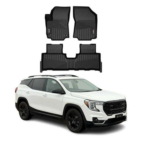 OMAC Premium Floor Mats for GMC Terrain 2018-2024 All-Weather Heavy Duty Black
