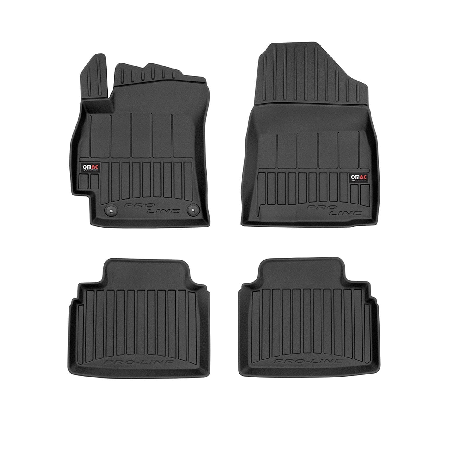 OMAC Premium Floor Mats for Hyundai Elantra 20212023, AllWeather Heavy Duty, 4 Pieces, Black