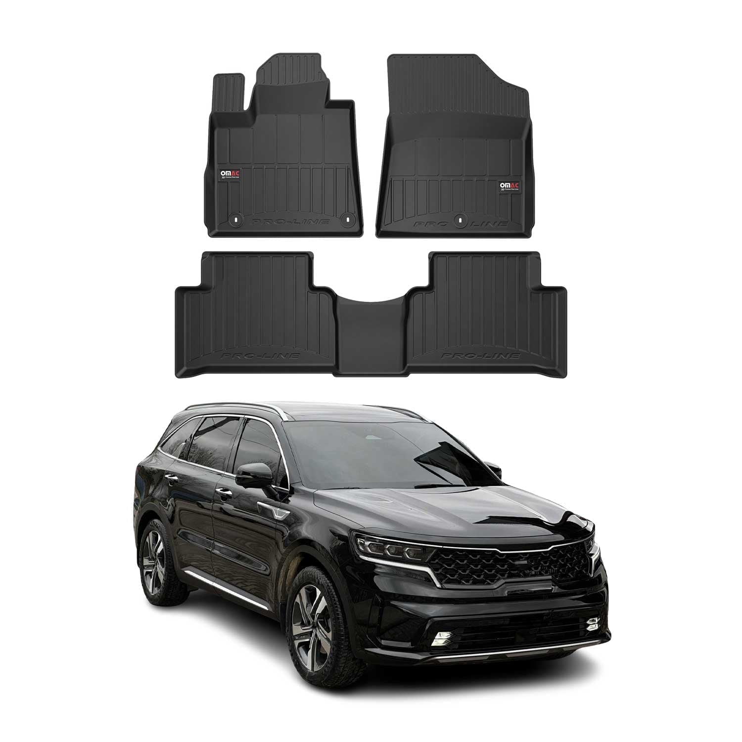 OMAC Premium Floor Mats for Kia Sorento 2021-2025 Heavy Duty All ...