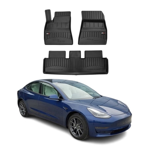 OMAC Premium Floor Mats for Tesla Model 3 2017-2024 All-Weather Heavy Duty