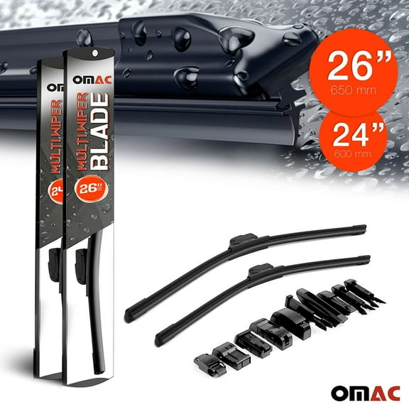 OMAC Premium Wiper Blades 24" & 26'' Combo Pack for Audi Q7 2007-2021
