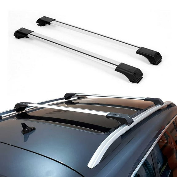OMAC Raised Roof Rack Cross Bars Carrier for Ford Focus Wagon 2000-2011 Gray 2Pcs