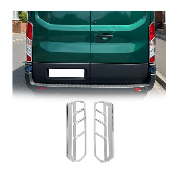 Rear Brake Stop Light Frame Trim for Ford Transit 350 2015-2020 Silver 2 Pcs