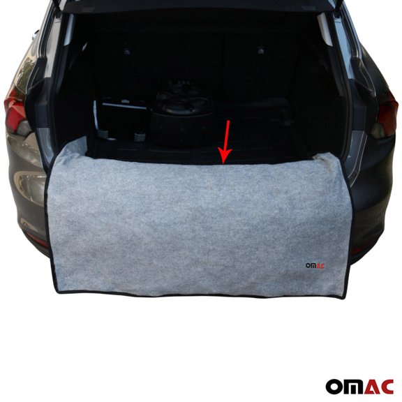 Rear Bumper Protector Trunk Mat Fabric Pet Cargo Liner For Truck Car Auto Grey