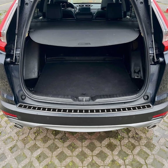 Rear Bumper Sill Cover Guard for Honda CR-V 2012-2016 S.Steel Carbon Foiled