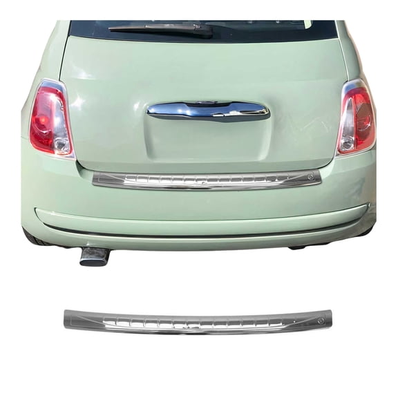 Rear Bumper Sill Cover Protector Guard for Fiat 500 2009-19 Stainless Steel 1Pc