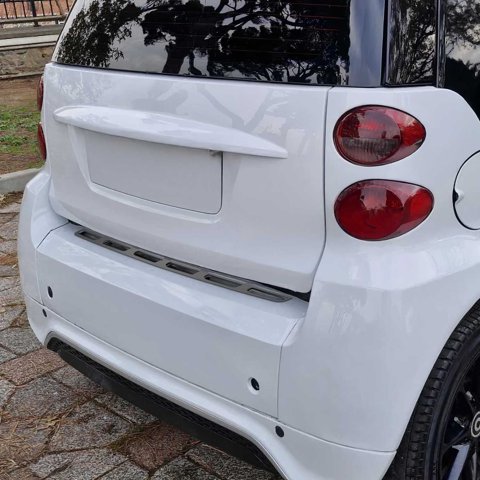 Rear Bumper Sill Cover Guard for Smart ForTwo 2007-2015 Stainless Steel Dark 1Pc