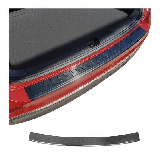Rear Bumper Sill Cover Protector for VW Tiguan 2018-2024 Stainless Steel Dark