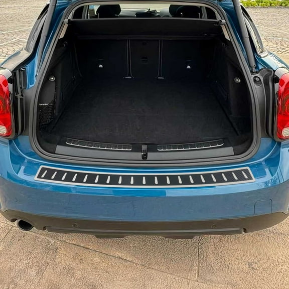 Rear Bumper Sill Cover for Mini Countryman F60 2017-2024 S.Steel Carbon Foiled