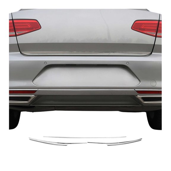 OMAC Rear Trunk Molding Trim for VW Passat B8 2020-2022 Stainless Steel Silver 3 Pcs
