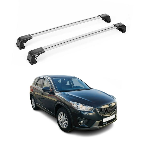 OMAC Roof Rack Cross Bars Carrier Aluminium for Mazda CX-5 2013-2016 Gray 2Pcs
