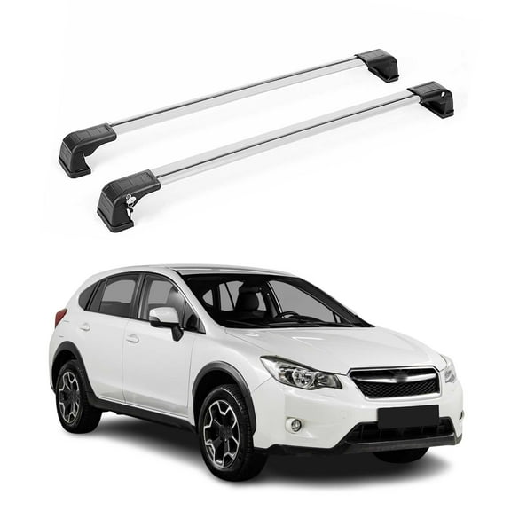 Roof Rack Cross Bars Carrier Aluminium for Subaru XV Crosstrek 2013-2015 Gray 2x