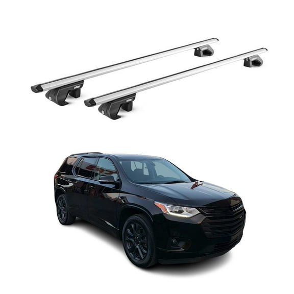 OMAC Roof Rack Cross Bars Fits Chevrolet Traverse 2018-2024 Silver Carrier 2 Pcs
