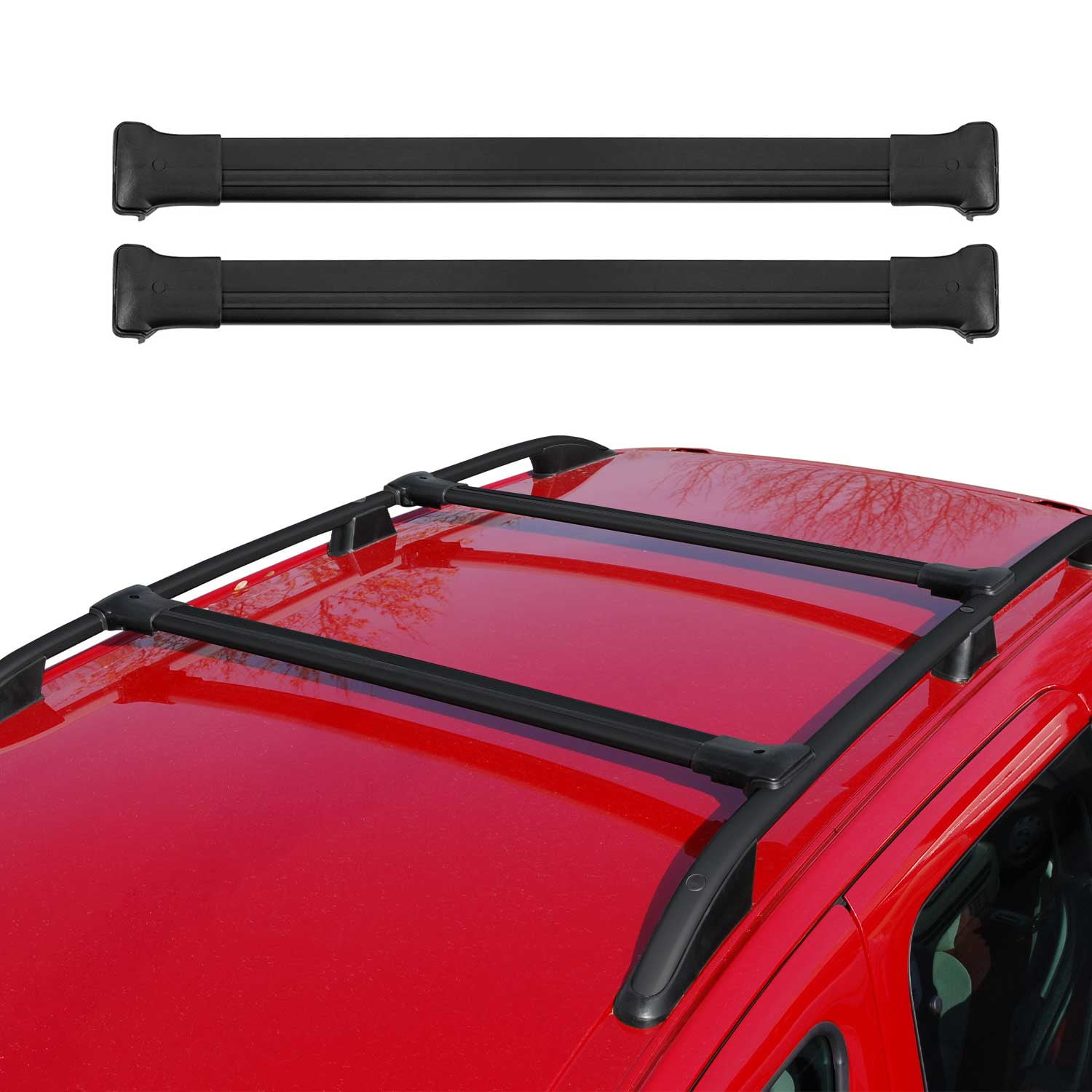Roof Rack Cross Bars Luggage Carrier For Chevrolet Tahoe 2007-2014 Black 2Pcs