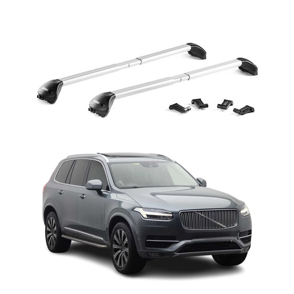 OMAC Roof Rack Cross Bars Luggage Carrier for BMW X5 F15 2014-2018 Alu Silver Grey 2x