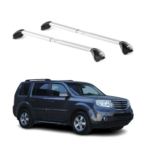 OMAC Roof Rack Cross Bars Luggage Carrier for Honda Pilot 2003-2015 Alu Silver 2Pcs