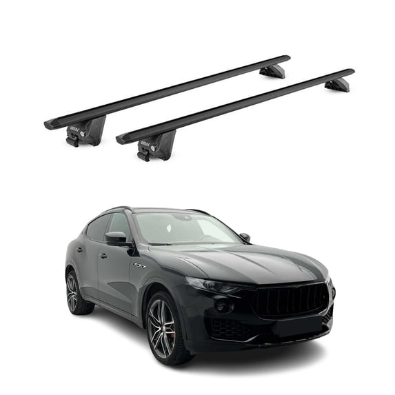 OMAC Roof Rack Cross Bars Luggage Carrier for Maserati Levante 2017-2024 Alu Black 2X
