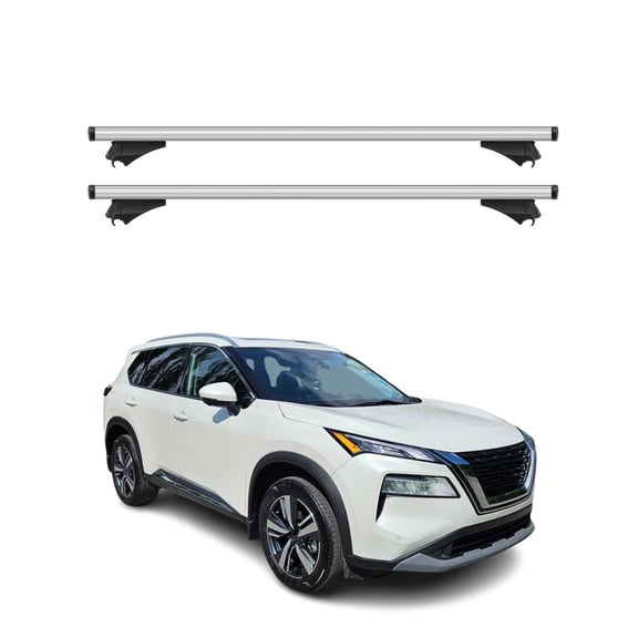 Roof Rack Cross Bars Luggage Carrier for Nissan Rogue 2021-2026 Silver 2Pcs