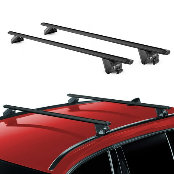 OMAC Roof Rack Cross Bars Luggage Carrier for Nissan Rogue Sport 2017-2021 Alu Black