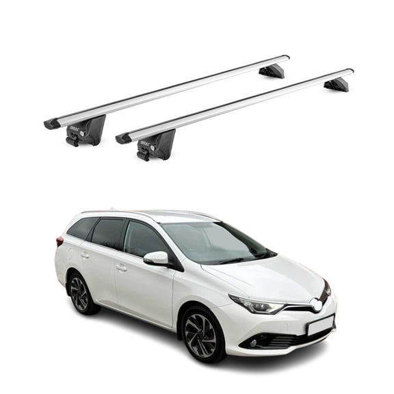 Roof Rack Cross Bars Luggage Carrier for Toyota Auris Wagon 2012-2018 Alu Grey