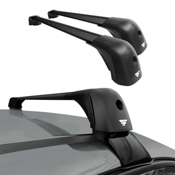 Roof Rack Cross Bars Roof Rack Rail Set for VW Golf Mk7 2015-2021 Black 2 Pcs