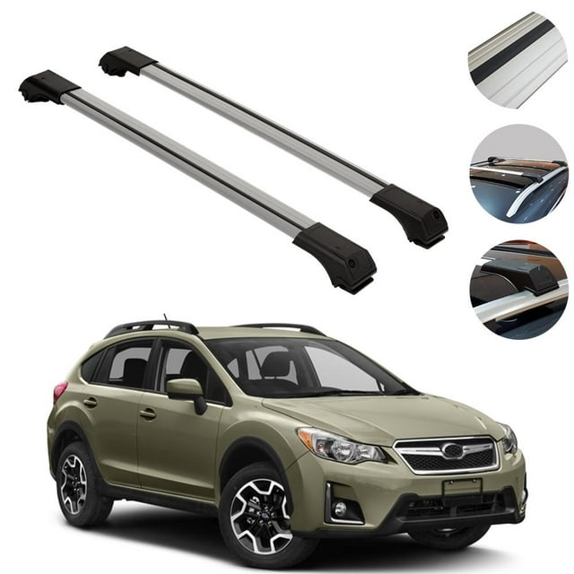 OMAC Roof Rack Cross Bars Set Fits Subaru XV Crosstrek Impreza 2013 to