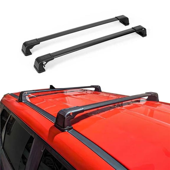 Omac USA 2541926B Wing Roof Rack Cross Bar for 2015-2023 Fiat 500X, Black - 2 Piece