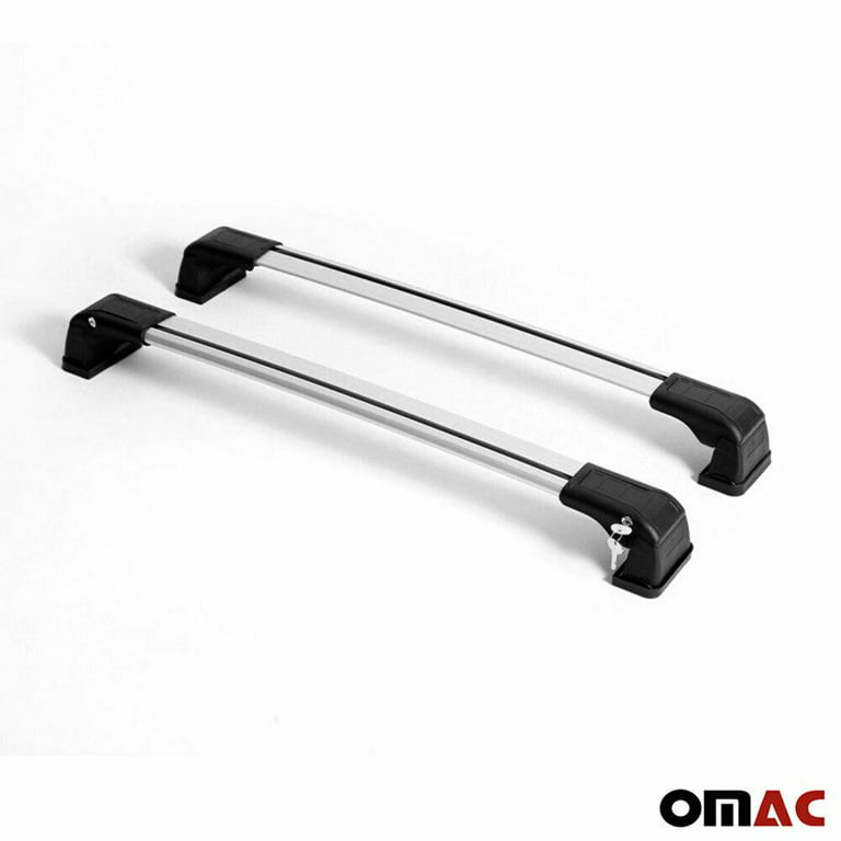 OMAC Roof Rack Cross Bars for Kia Soul 2014 to 2019, 165 Pounds,  Adjustable, 2 Pieces, Silver 