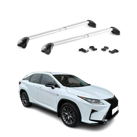 OMAC Roof Rack Cross Bars for Lexus RX450h 2016-2022 Silver Luggage Carrier 2 Pcs