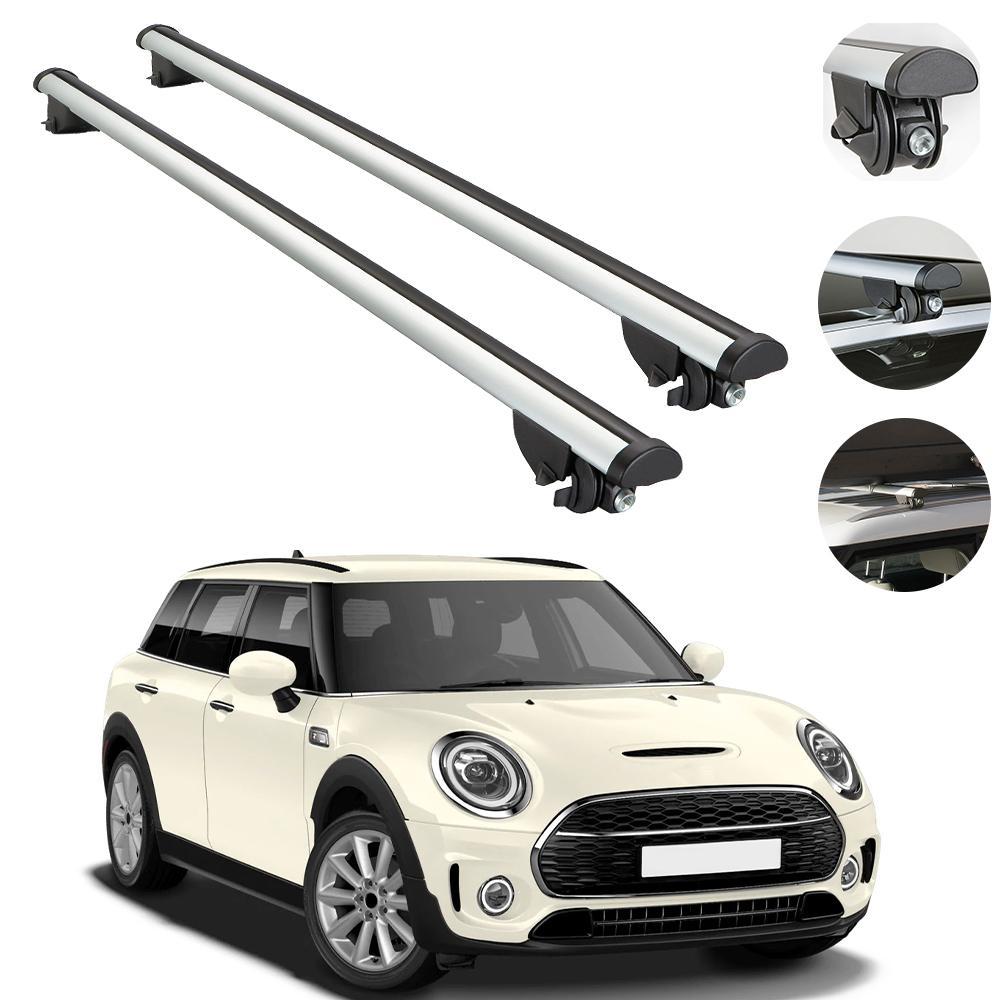 OMAC Roof Rack Cross Bars for Mini Clubman Cooper 2015 to 2023, Side Rails  Bars 165 Pounds, 2 Pieces, Silver