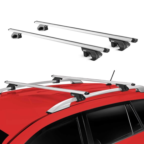 OMAC Roof Rack Luggage Carrier for Mini Cooper Clubman R55 2008-2014 Alu Grey 2Pcs