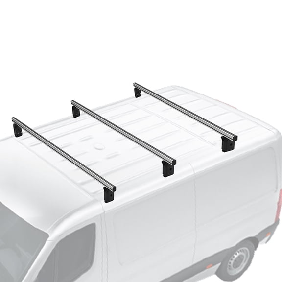 OMAC Professional Roof Racks Cross Bars Set for RAM ProMaster City 2015-2022 Gray 3 Pcs Anti-Theft for Travel Kayak Canoe Surf Ski Snowboard Camping