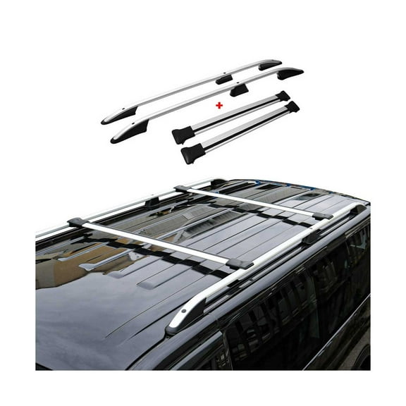 OMAC Roof Rack Rail Cross Bars Roof Set for Ford Transit Connect 2014-2023 SWB Gray