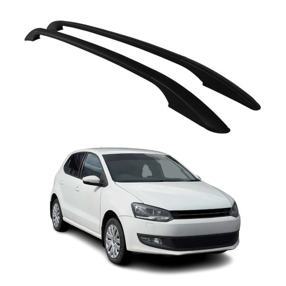 Roof Rack Side Rails Aluminium for Audi A3 Hatchback 2006-2013 Black 2 Pcs
