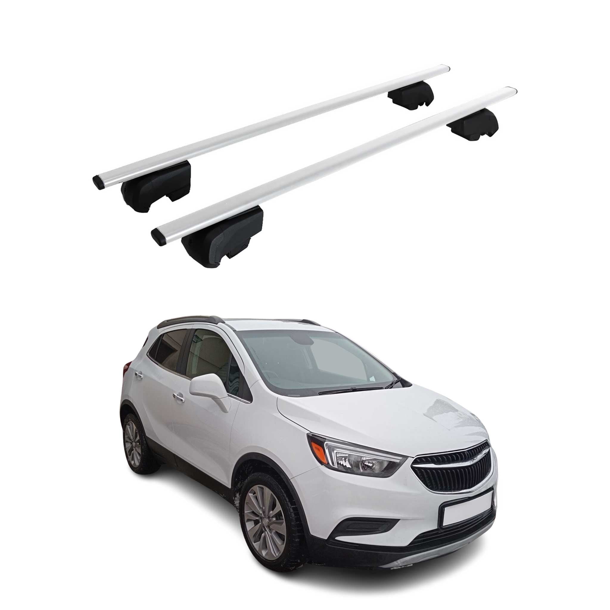 For 2013-2022 Buick Encore Roof Racks Luggage Carrier Cross Bars Iron Gray 2Pcs