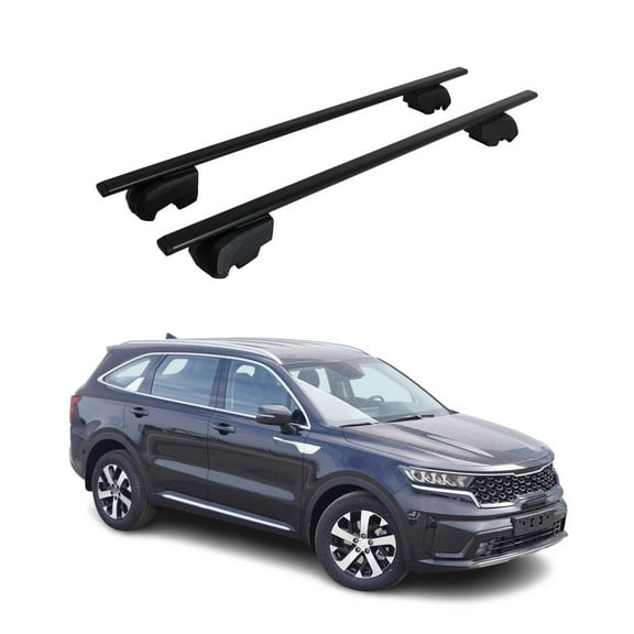 Roof Racks Luggage Carrier Cross Bars Iron for Kia Sorento 2021-2026 Black 2Pcs