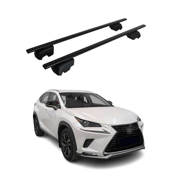 Roof Racks Luggage Carrier Cross Bars Iron for Lexus NX 2015-2021 Black 2Pcs