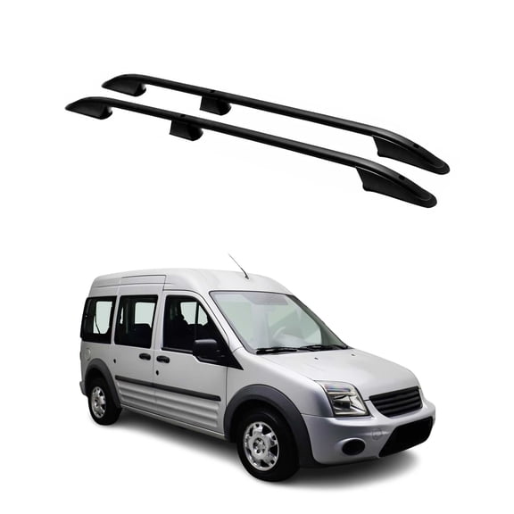 Roof Rails for Ford Transit Connect Long 2010-2013 Black Roof Racks Alu 2Pcs