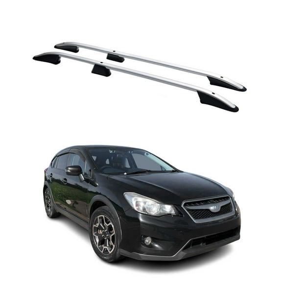 OMAC For 2013-2015 Subaru Xv Crosstrek Roof Racks Side Rails Gray Aluminium 2Pcs
